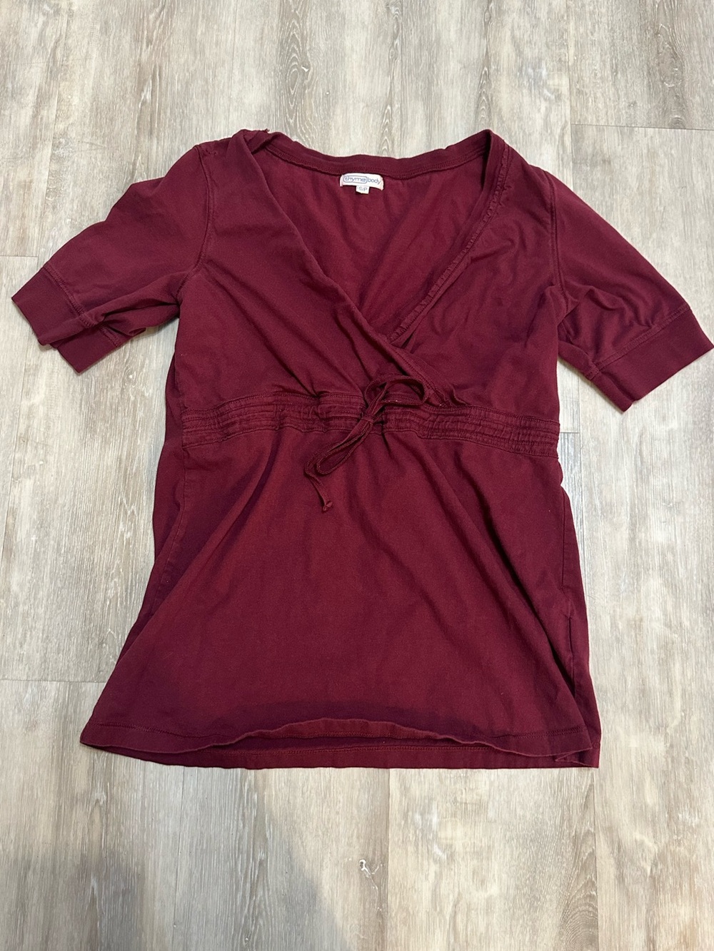 Thyme Body Baby Doll Wrap-Front Short Top, Small Y2K Vintage